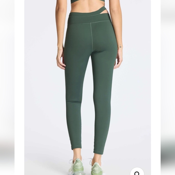 Bandier Aria Asymmetrical Leggings Size XS Balsam Green - Picture 3 of 12